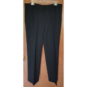 Lauren Ralph Lauren women's size 14 black wool flat front pants slacks stretch